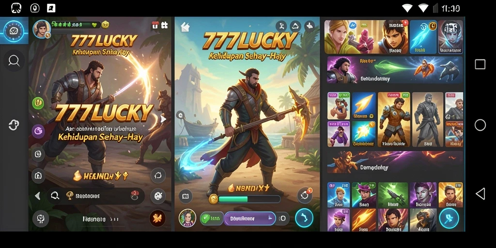 Tampilan antarmuka pengguna 777LUCKY yang sederhana dan efisien.