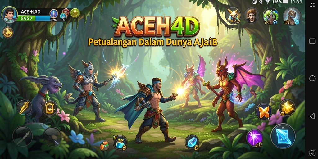 Tampilan gameplay petualangan seru dalam ACEH4D dengan elemen ARPG.