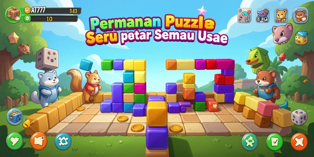 Tampilan gameplay AT777 yang menarik dan menantang puzzle.