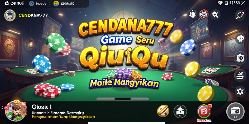Tampilan gameplay seru dalam CENDANA777 saat bermain QiuQiu.