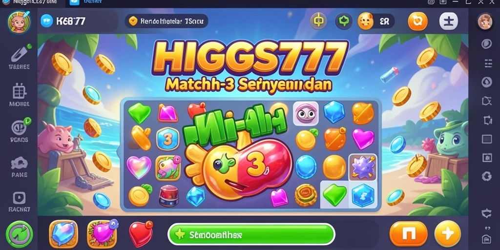 Tampilan menarik gameplay HIGGS777 dengan warna cerah.