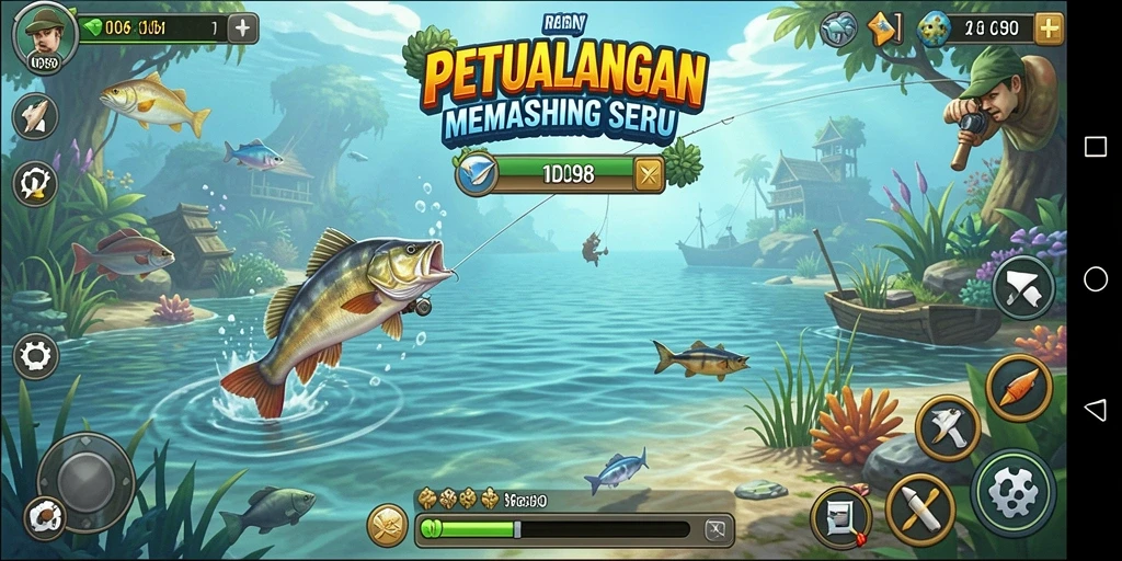 Tangkapan ikan besar dalam gameplay <strong>ID098</strong> yang menakjubkan.