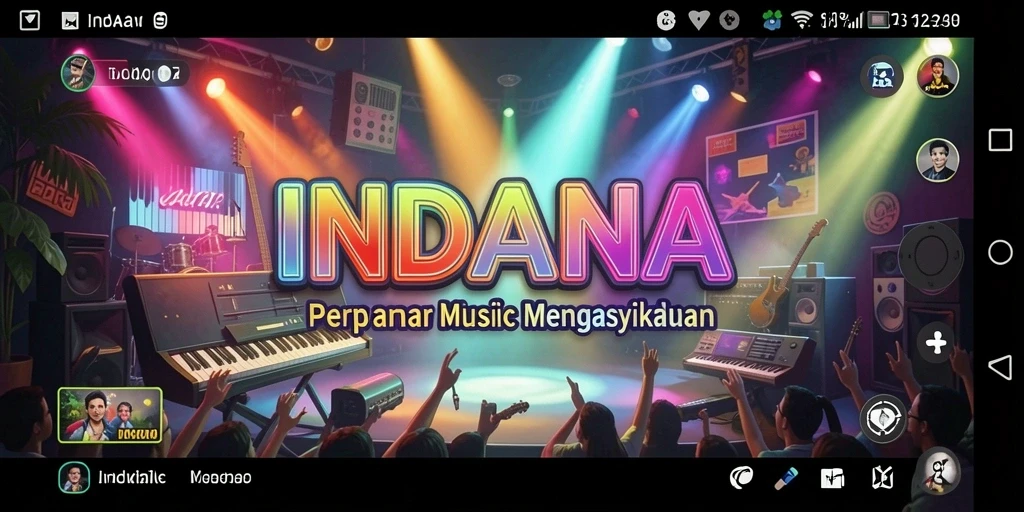 Tampilan gameplay <strong>INDAAA</strong> yang penuh warna dan interaktif.
