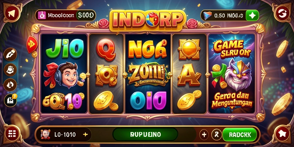 Tangkapan layar utama INDORP menampilkan gameplay Slot yang mengasyikkan.
