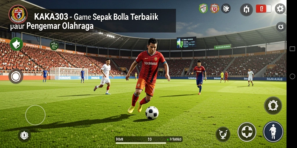 Tampilan seru dari gameplay KAKA303 dalam aksi sepak bola.