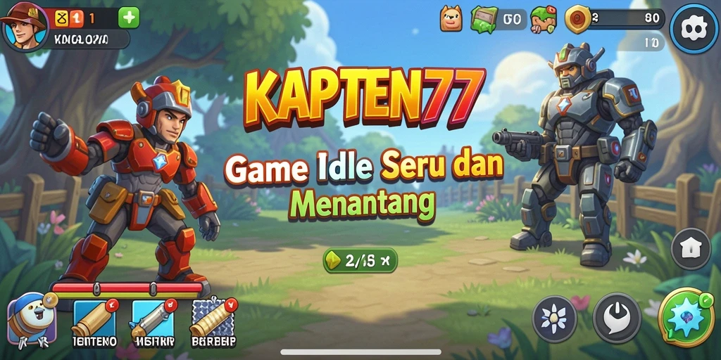 Tampilan gameplay KAPTEN77 yang mengasyikkan dalam format Idle.