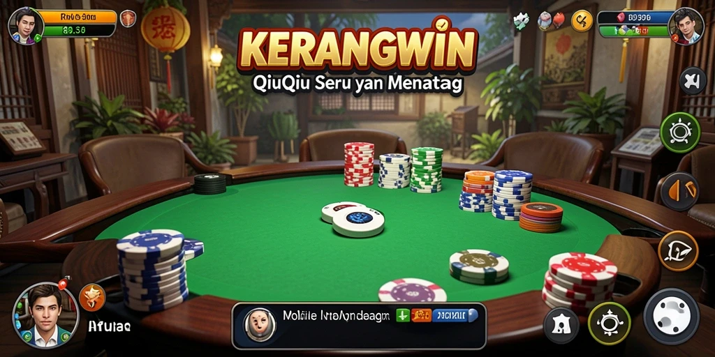 Tampilan gameplay QiuQiu KERANGWIN yang seru dan kompetitif.