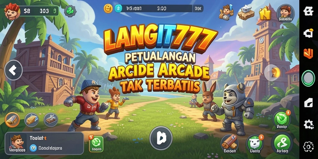 Tampilan gameplay penuh aksi dari LANGIT777 dengan grafis menawan.