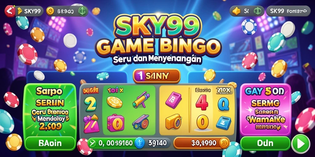 Tampak gameplay seru Bingo di SKY99 dengan banyak pemain.