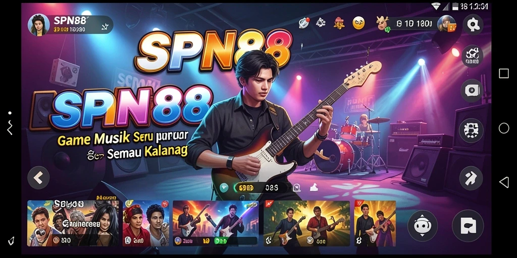 Tampilan gameplay SPN88 dengan berbagai pilihan lagu yang menarik.