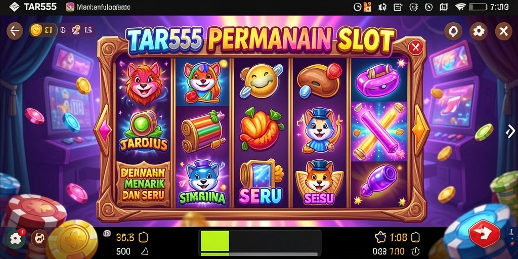 Tangkapan layar TAR555 menampilkan gameplay Slot yang menarik dan interaktif.
