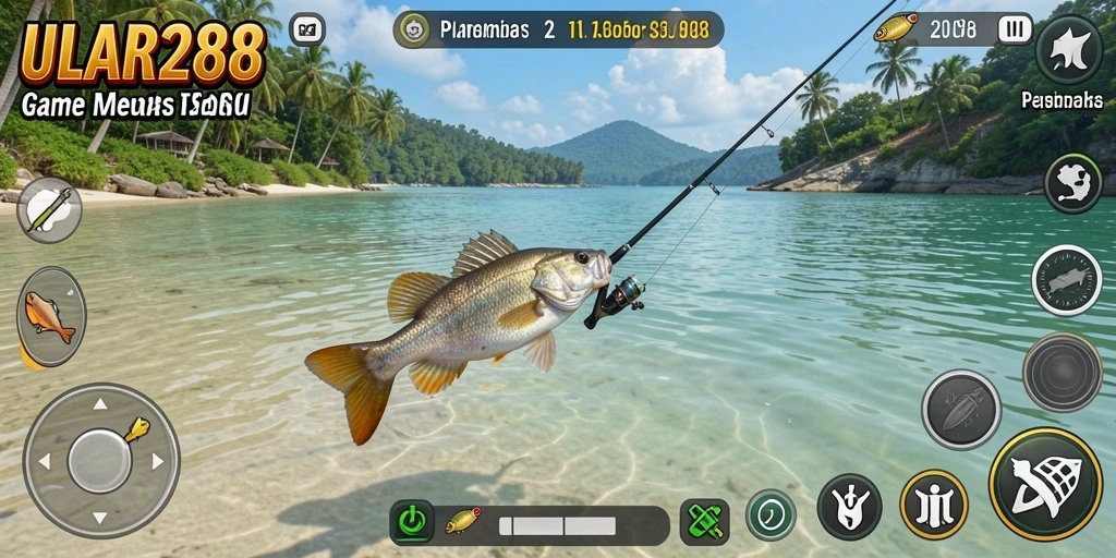 Tampilan gameplay ULAR288 dengan aksi memancing yang mendebarkan.