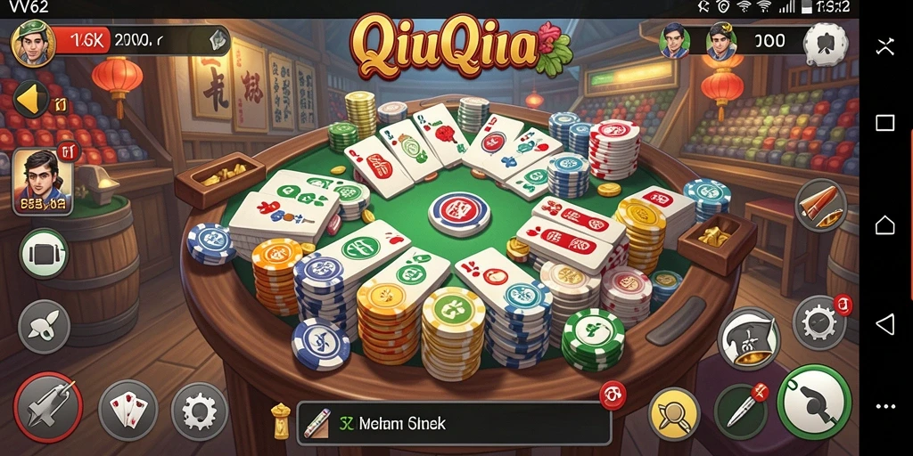Screenshot gameplay QiuQiu yang menarik dan berwarna.