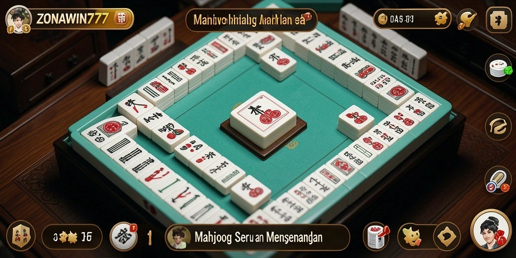 Screenshot gameplay ZONAWIN777 menampilkan aksi seru Mahjong.